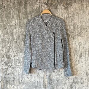 BELLA LUXX Women's Asymmetrical Moto Jacket Size S In Black & White